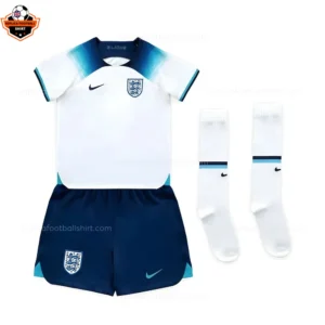 England Home World Cup Kid Replica Football Kit 2022