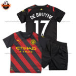 Manchester City Away Kid Replica Football Kit 2022/23 DE BRUYNE 17 Printed