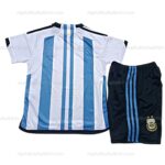 Argentina World Cup Home Kid Replica Football Kit 2022