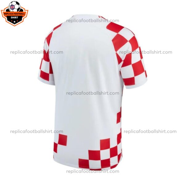 Croatia Home Stadium Shirt World Cup Men Replica Football Shirt 2022 Back View