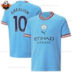 Manchester City Home Men Replica Football Shirt 22/23 GREALISH 10 Printed