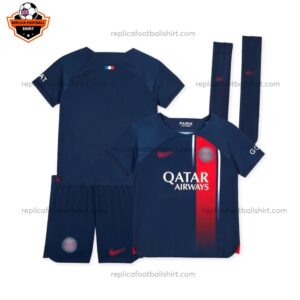 Paris Saint Germain Home Kid Replica Football Kit 2023/24 Front View