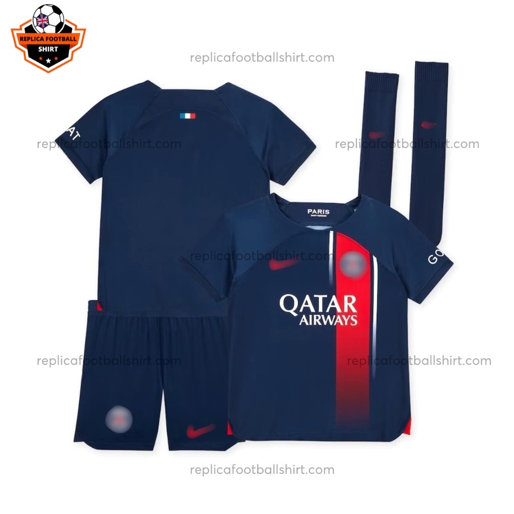 Paris Saint Germain Home Kid Replica Football Kit 2023/24 Front View
