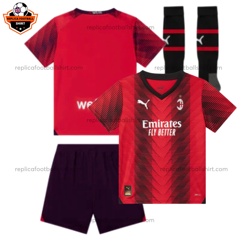 AC Milan Home Kids Replica Kit 2023/24