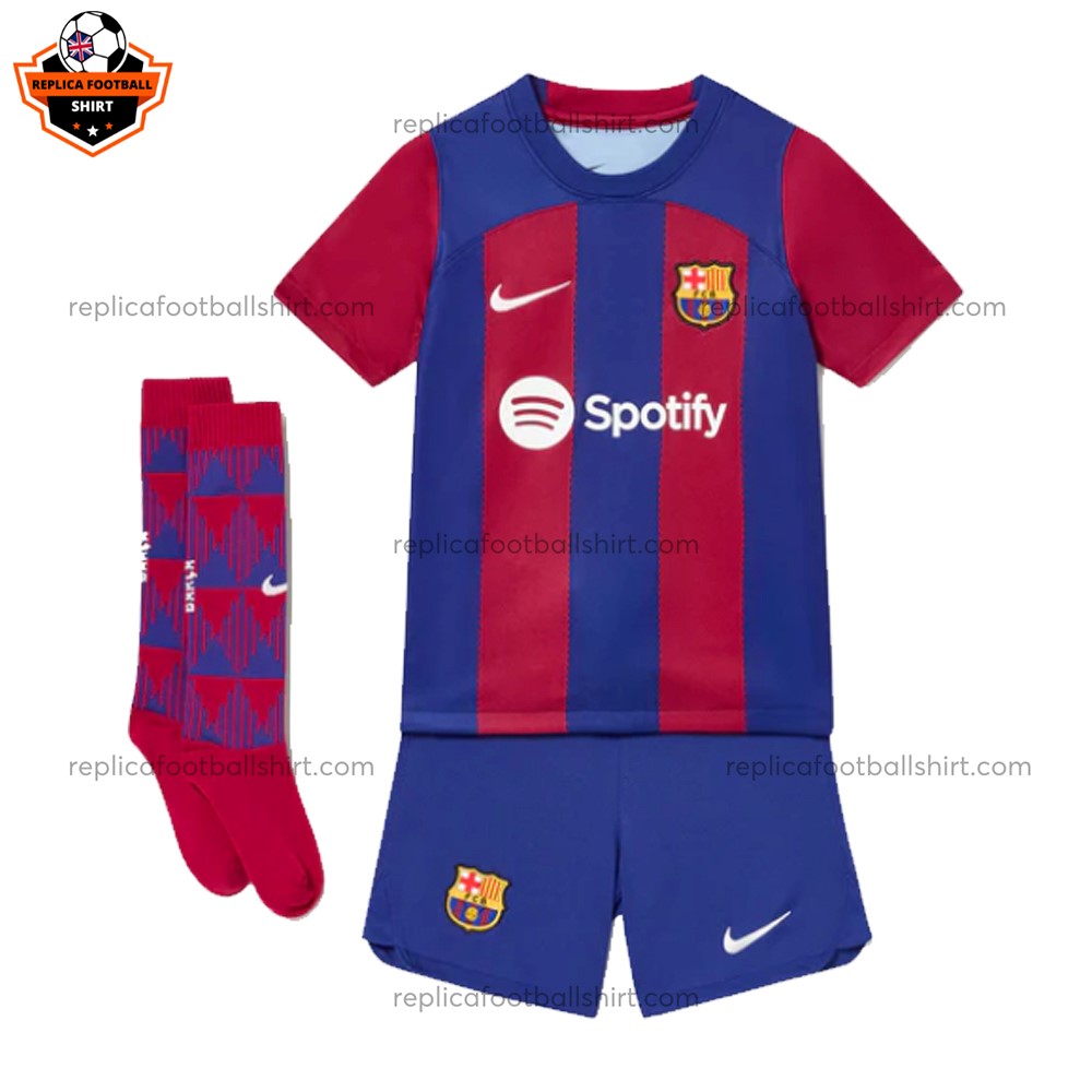Barcelona Home Kid Replica Kit 2023/24