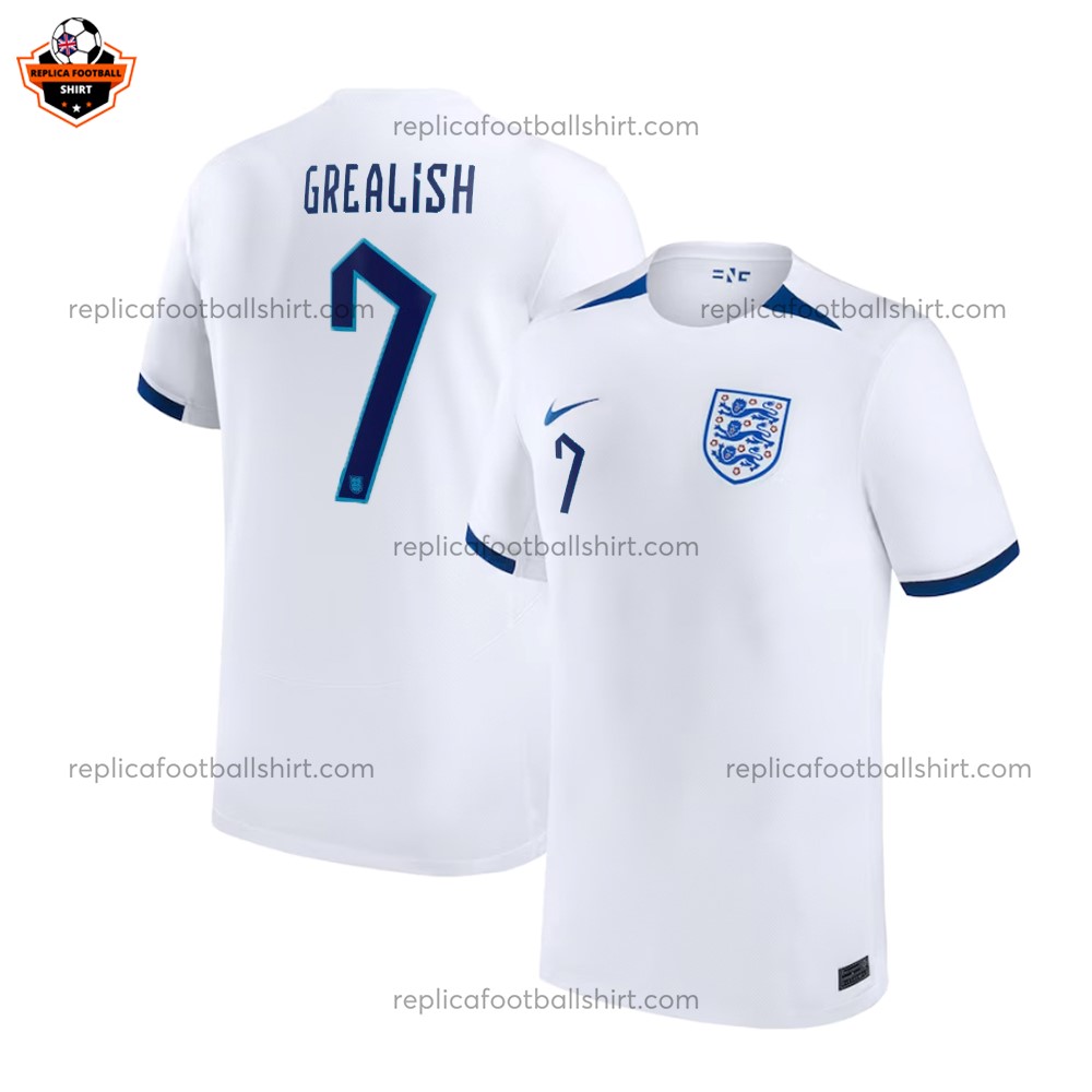 England Home Replica Shirt Grealish 7