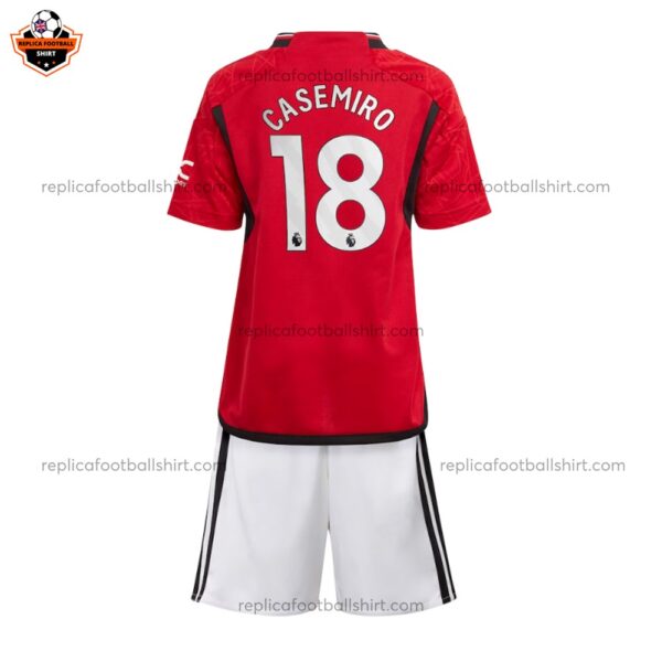 Man Utd Home Kid Replica Kit Casemiro 18 - back