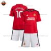 Man Utd Home Kid Replica Kit Rashford 10