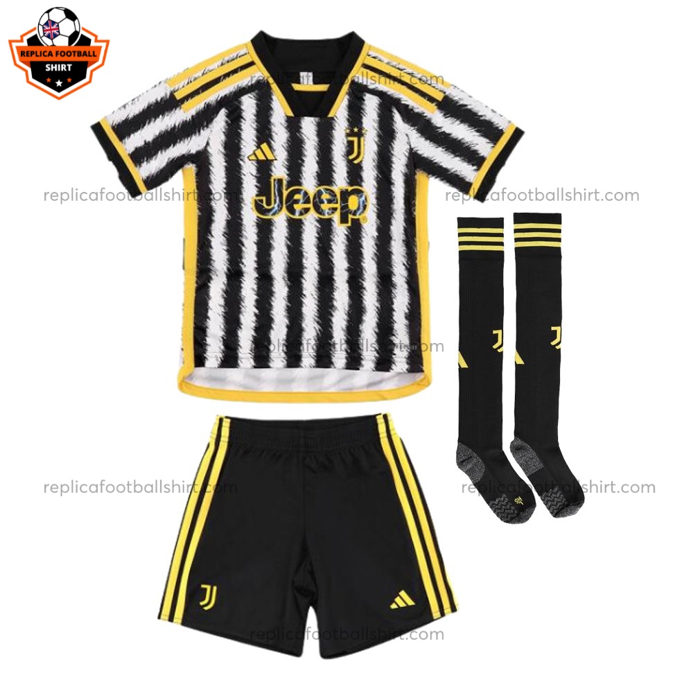 Juventus Home Kid Replica Football Kit 2023/24