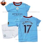 Manchester City Home Kid Replica Football Kit 2022/23 DE BRUYNE 17 Printed