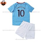 Manchester City Home Kid Replica Football Kit 2022/23 GREALISH 10 Printed