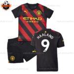 Manchester City Away Kid Replica Football Kit 2022/23 HAALAND 9 Printed