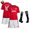 Man Utd Home Kid Replica Kit Rashford 10