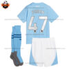 Man City Home Kids Replica Kit Foden 47 - back