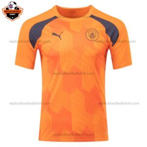 Manchester City Orange Pre Match Training Men Replica Football Shirt