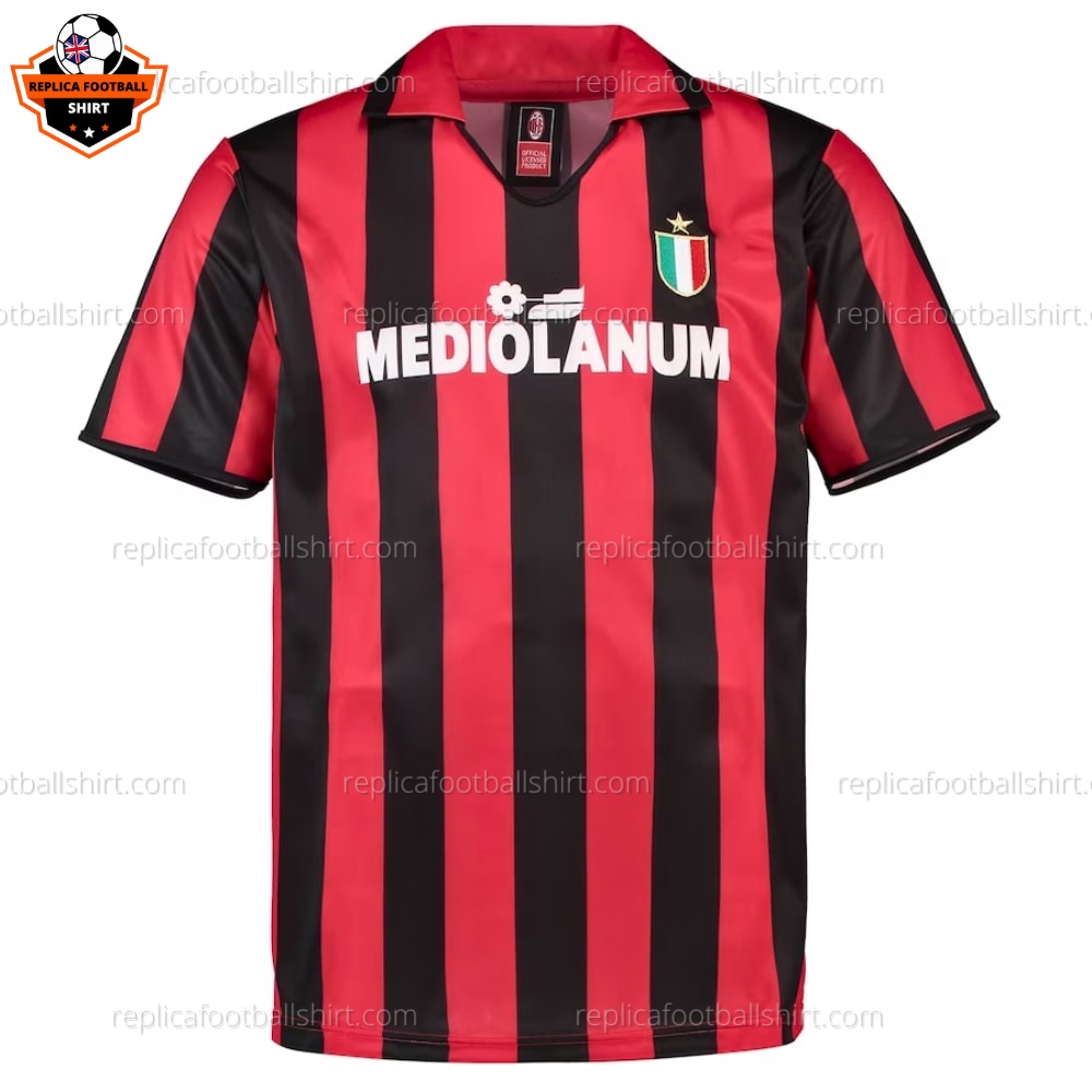 Retro AC Milan Home Replica Football Shirt 1989
