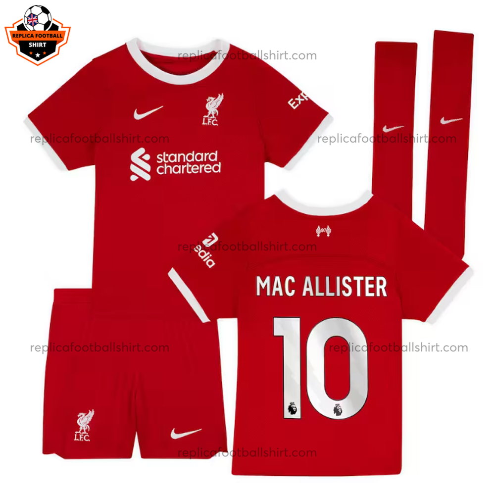 Liverpool Home Kid Replica Kit MAC ALLISTER 10