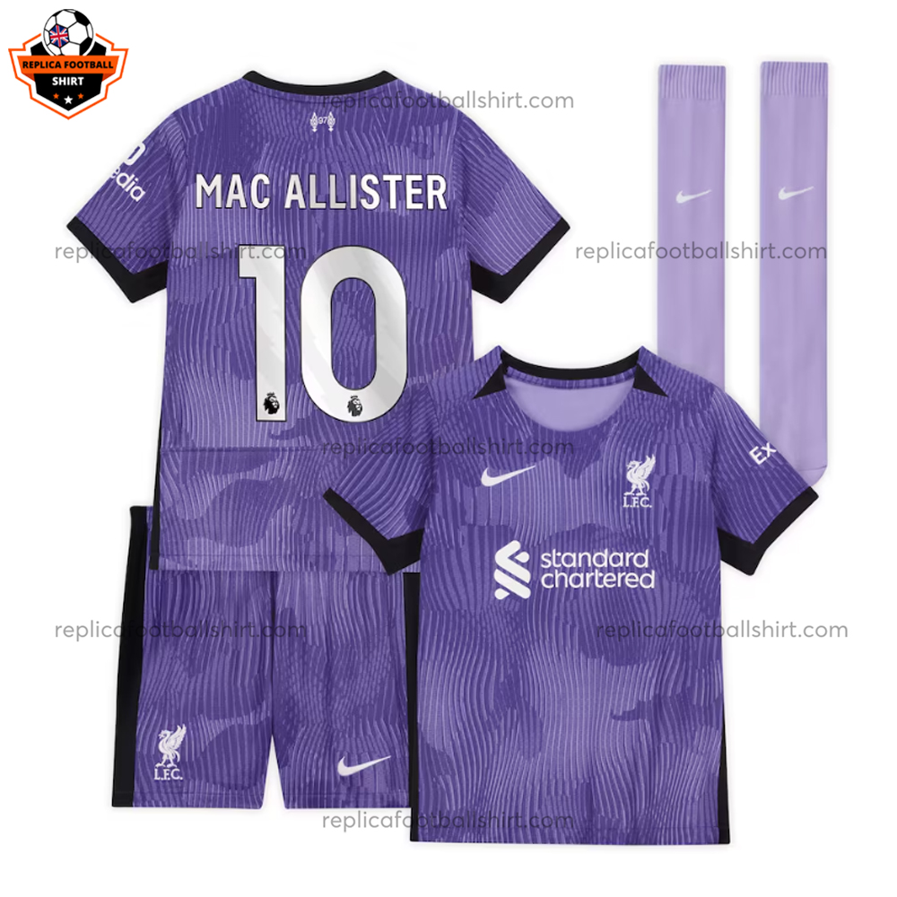 Liverpool Third Kid Replica Kit MAC ALLISTER 10