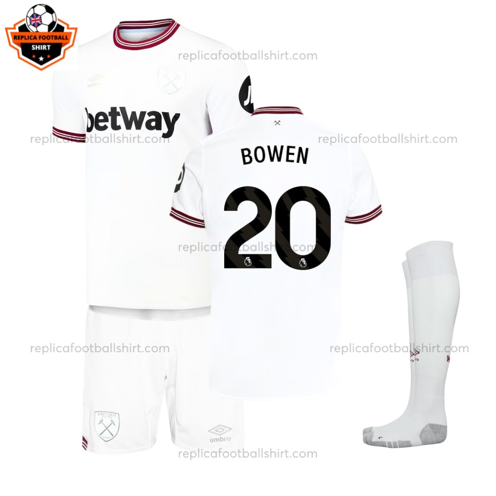 West Ham Bowen 20 Away Kid Football Kit 23 24 (