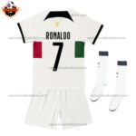 Portugal Away World Cup Kid Replica Football Kit 2022 RONALDO 7 Printed