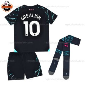Man City Third Kid Replica Kit Grealish 10 - back