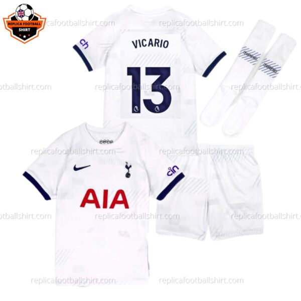 Tottenham Home Kid Replica Kit VICARIO 13 - front