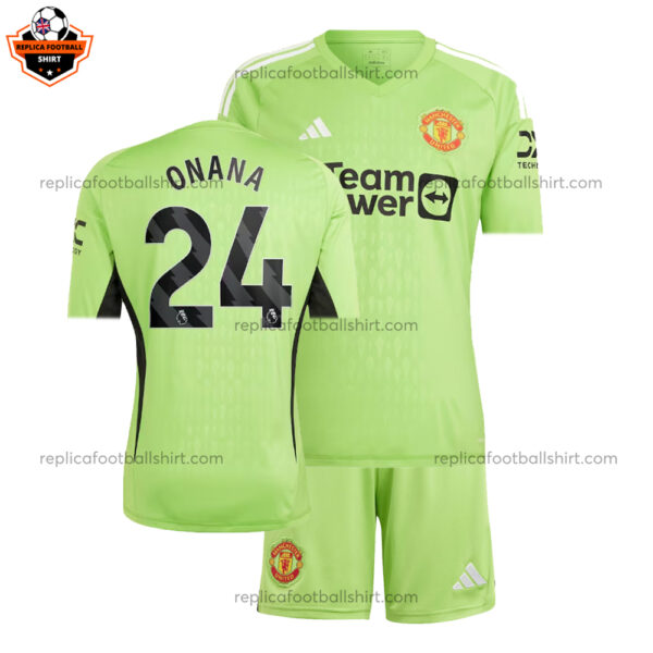 Man Utd Green Goalkeeper Kid Replica Kit ONANA 24