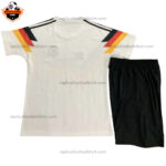 Retro Germany Home White Kid Replica Football Kit 1990