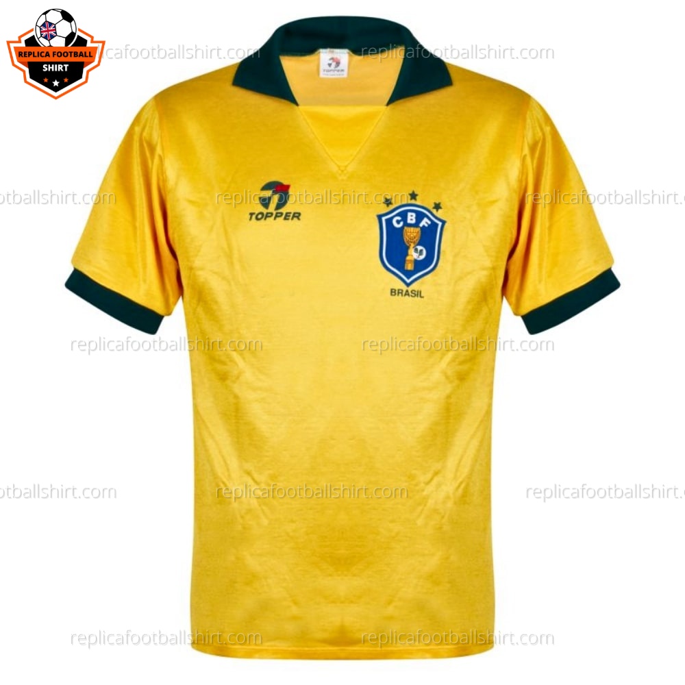 Retro Brazil Home Men Replica Football Shirt 1988