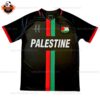 Palestine Black Men Replica Shirt 24/25 - front