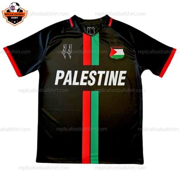 Palestine Black Men Replica Shirt 24/25 - front