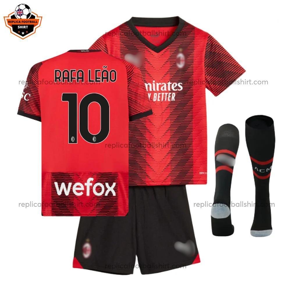 RFS Blur AC Milan Home Kid Replica Football Kit 2023_24 RAFA LEÃO 10 Printed