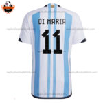 Argentina Home Men Replica Football Shirt 2022 DI MARÍA 11 Printed