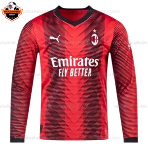 AC Milan Home Replica Shirt 2023/24 Long Sleeve
