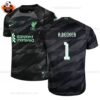 Liverpool Goalkeeper Black A.Becker 1 Men Replica Shirt - front