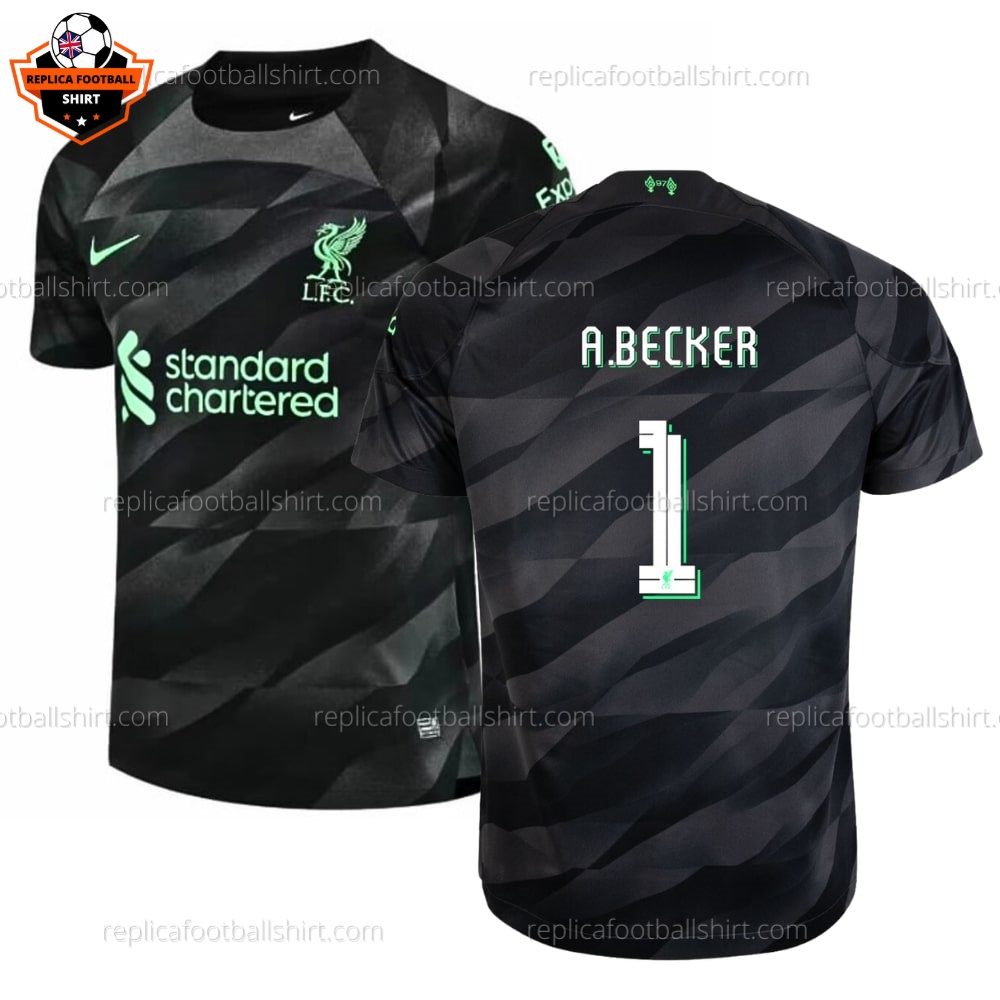 Liverpool Goalkeeper Black A.Becker 1 Men Replica Shirt