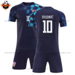 Croatia Away Kid Replica Football Kit 2022 MODRIĆ 10 Printed