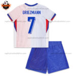 France Away Kid Replica Football Kit 2024 GRIEZMANN 7 Printed