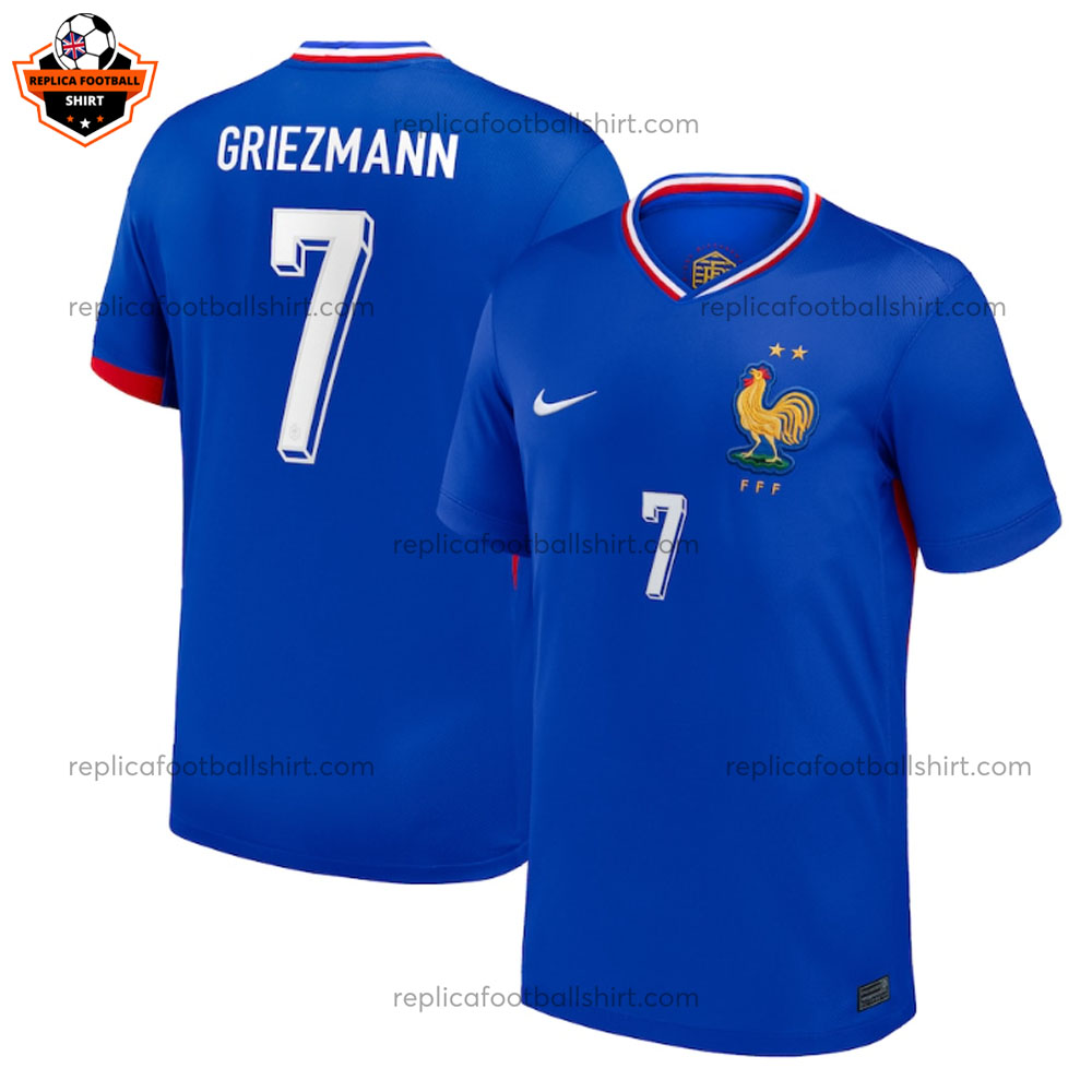 France Home Men Replica Shirt 2024 GRIEZMANN 7