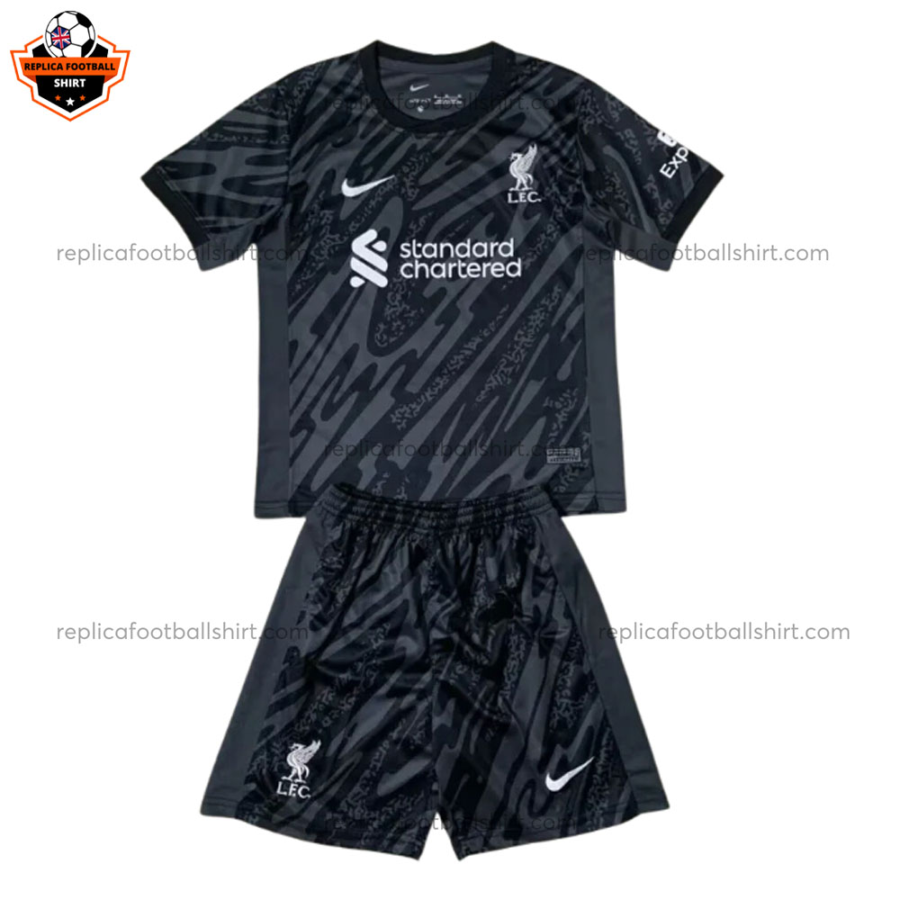 Liverpool Goalkeeper Black Kid Replica Kit 24/25