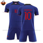 Netherlands Away Kid Replica Football Kit 2022 MEMPHIS 10 Printed