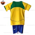 Retro Brazil Home Yellow Kid Replica Football Kit 2004