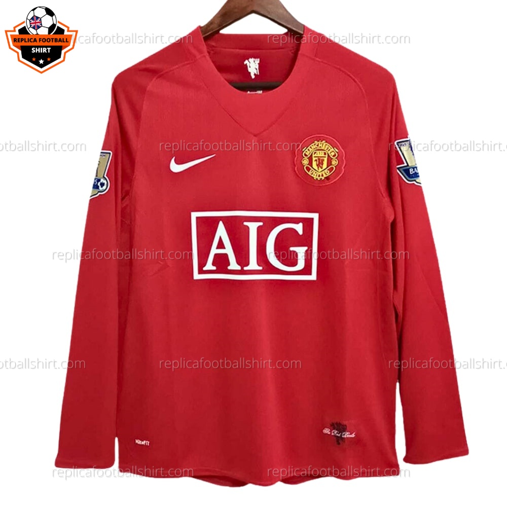 Man Utd Home Replica Shirt 07/08 Long Sleeve