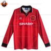 Man Utd Home Replica Shirt 94/96 Long Sleeve - front