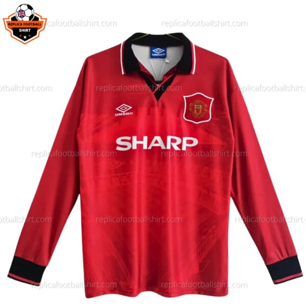 Man Utd Home Replica Shirt 94/96 Long Sleeve - front