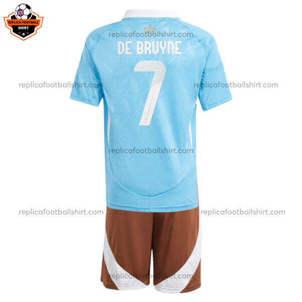 Belgium Away Kid Replica Kit 2024 DE BRUYNE 7 Back View