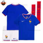 France Home Euro Kid Replica Football Kit 2024