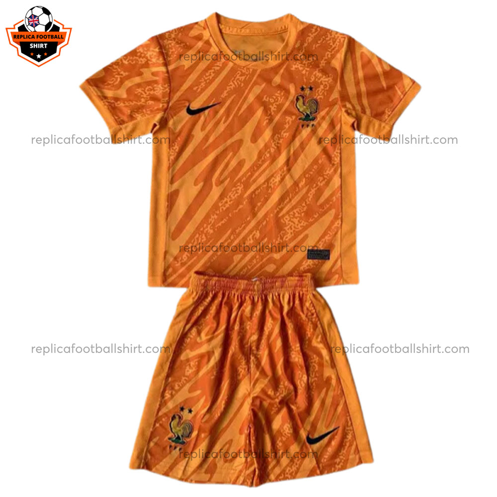 France Orange Goalkeeper Kid Replica Kit 2024