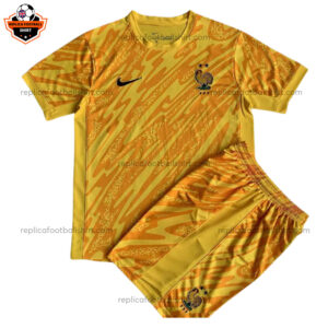 France Yellow Goalkeeper Kid Replica Kit 2024