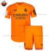 Real Madrid Y3 Orange Goalkeeper Kid Replica Kit